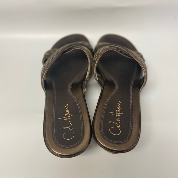 Cole Haan Nike Air Bronze Wedge Sandal 7.5 - Picture 3 of 8